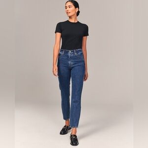 Abercrombie & Fitch The Mom Dark Wash High Rise Jeans
